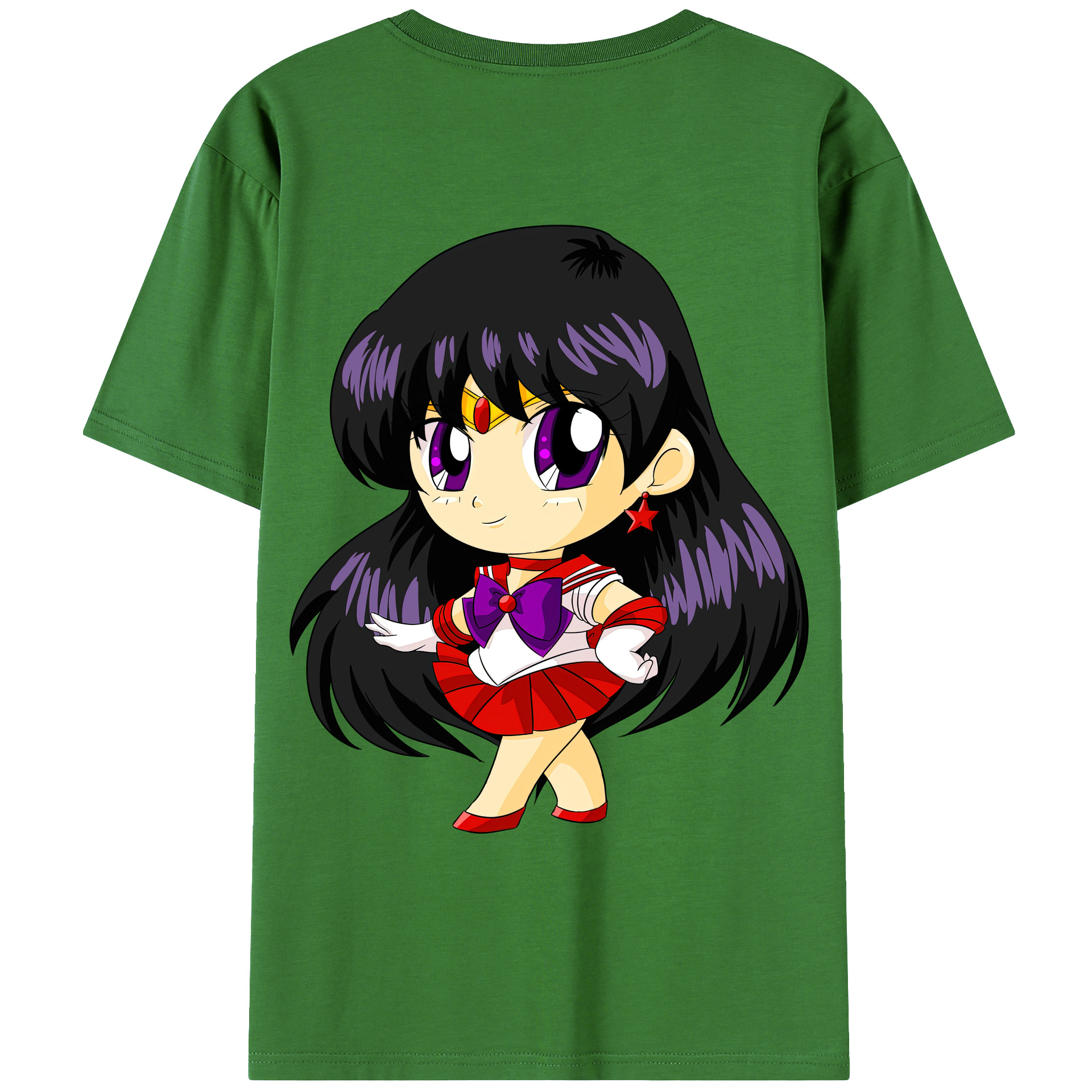 （画像用） 美少女戦士セーラームーン 火野レイ ひの レイ Sailor Moon Hino Rei （セーラーマーズ,Sailor Mars） レディース半袖Tシャツ(バックプリント)